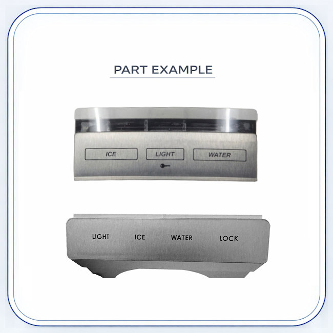 Sub-Zero Dispenser Touchpad Ice Water Light Lock replacement part image