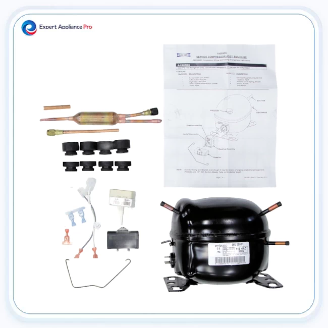 Sub-Zero Refrigerator Sealed System Compressor Assembly
