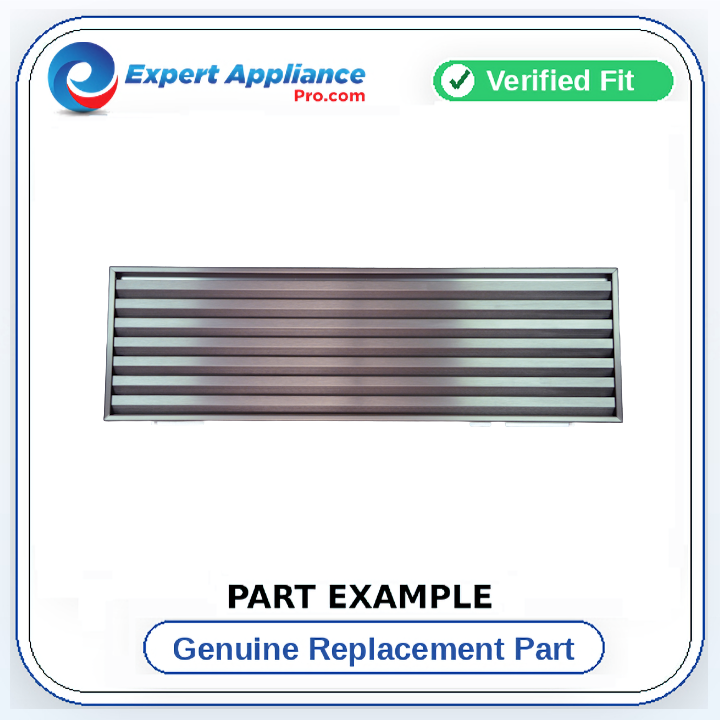 Sub-Zero Top Louvered Grille Stainless Kit replacement part image