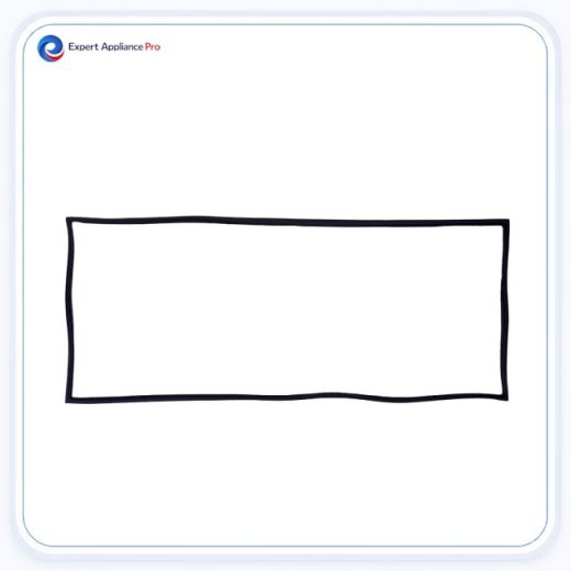 Sub-Zero Wine Storage Door Seal Gasket for DEC-3050W Models - Black replacement part image