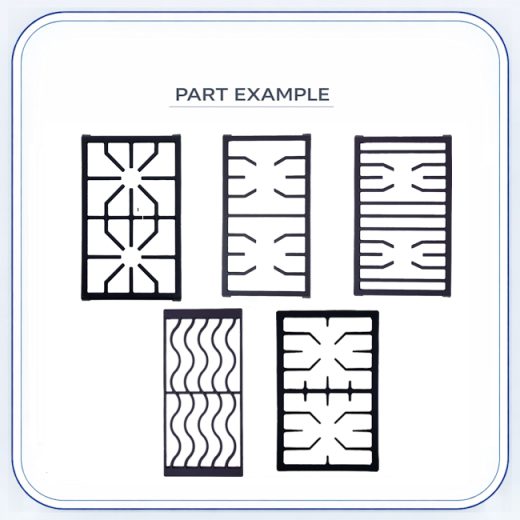 Wolf Burner Grate Cast Iron Black replacement part image