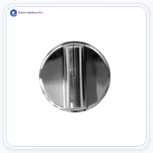 Wolf Stainless Color Cooktop Burner Knob - Black Line Indicator replacement part image