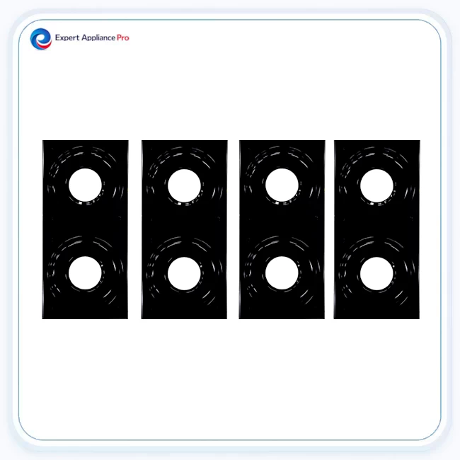 Wolf Black Porcelain Burner Top Drip Pan Set of Four