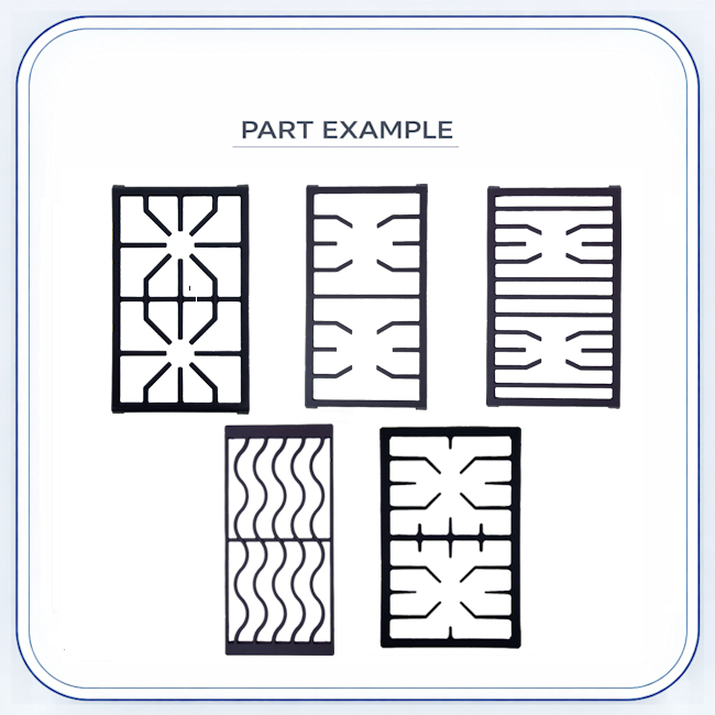 Wolf Burner Grate Cast Iron Black replacement part image