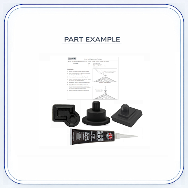 Wolf Grate Pad Pads Kit Adhesive replacement part image