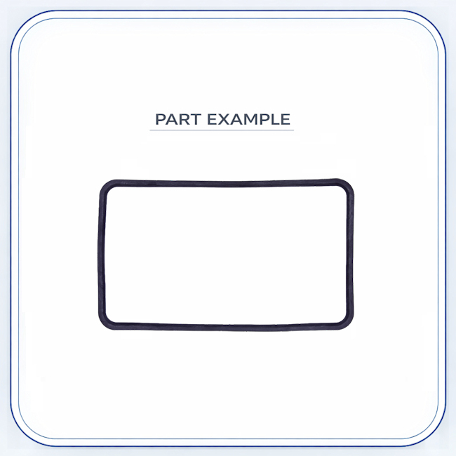 Wolf Oven Door Seal Gasket 2 replacement part image