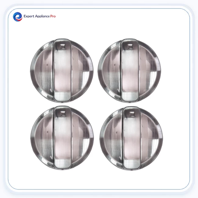 Wolf Stainless Cooktop Knobs - Dimple Set of 4