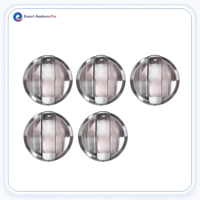 Wolf Stainless Cooktop Knobs - Dimple Set of 5