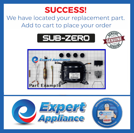 Sub Zero refrigerator compressor assembly